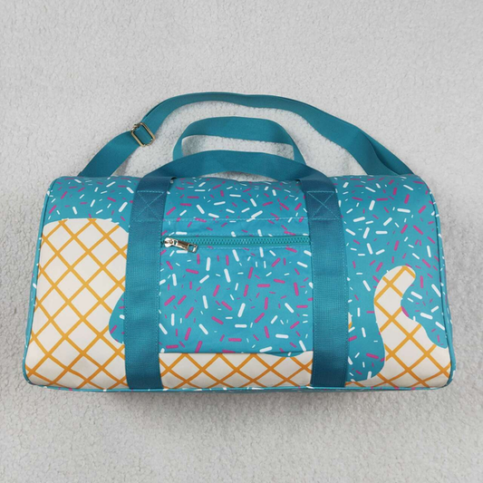 BA0304 Baby Kids Blue Ice Cream Drip Zipper Gym Bags