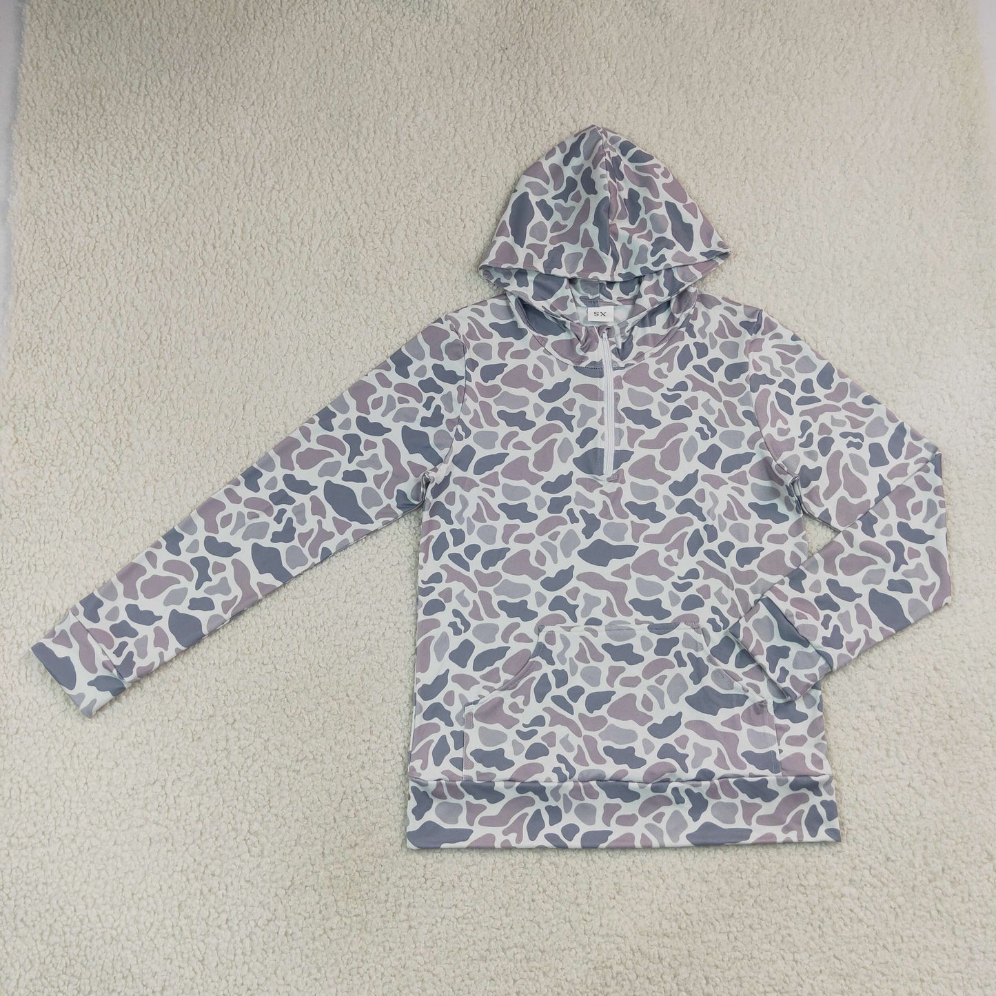 GT1708 Adult Men Southern Camo Zip Pocket Hoodies Top