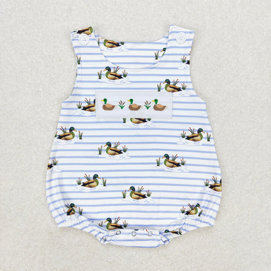 SR1583 Baby Boys Summer Ducks Sleeveless Rompers