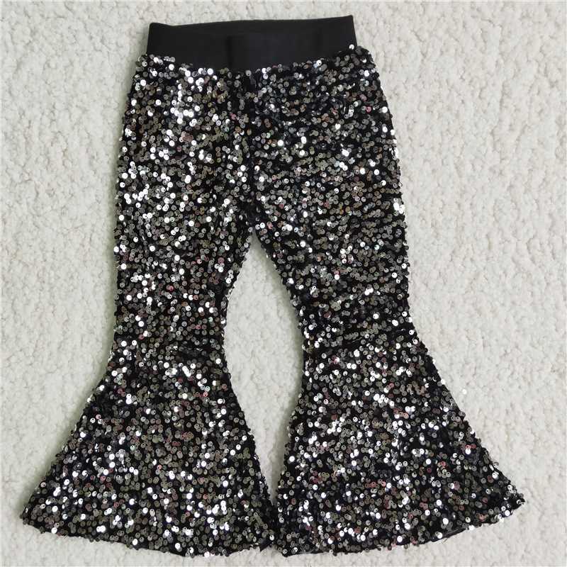 E5-30 Black Pink Sequin Trousers