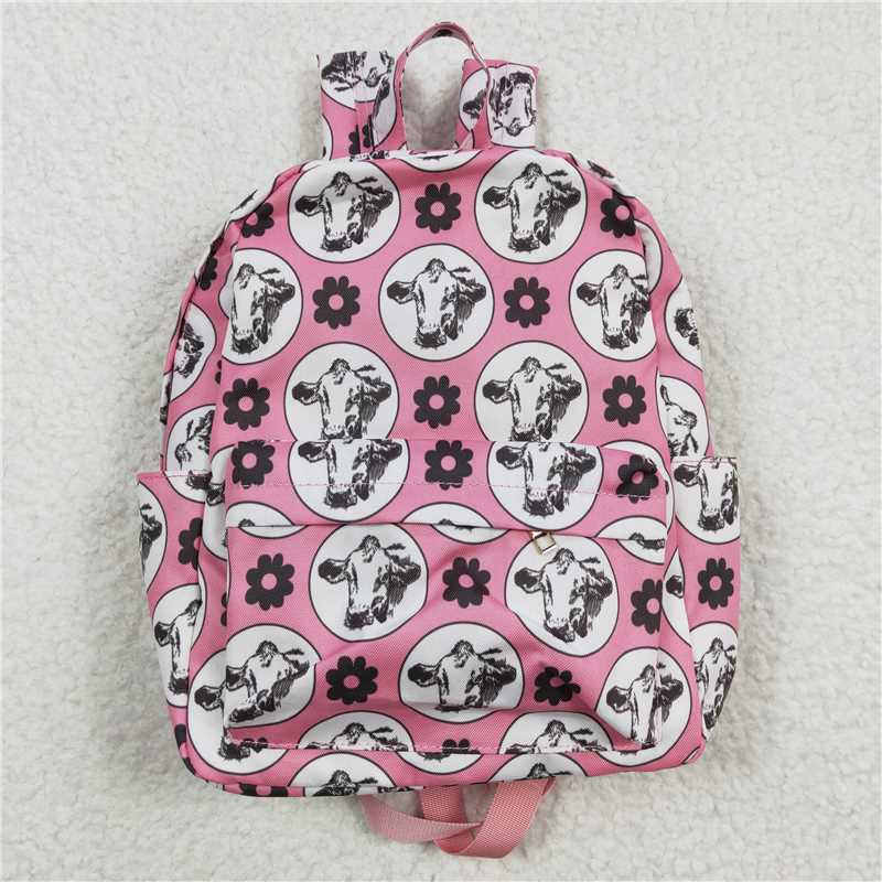 BA0035Cow flower Backpack pink