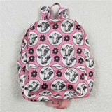 BA0035Cow flower Backpack pink