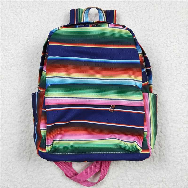 BA0039Red and blue colorful striped backpack