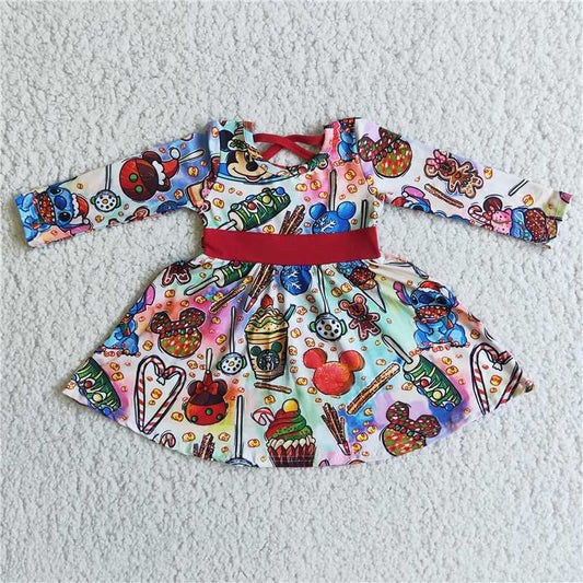 6 C9-17 Anime Movie Image Long Sleeve Dress