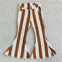 E5-24  striped denim flared pants