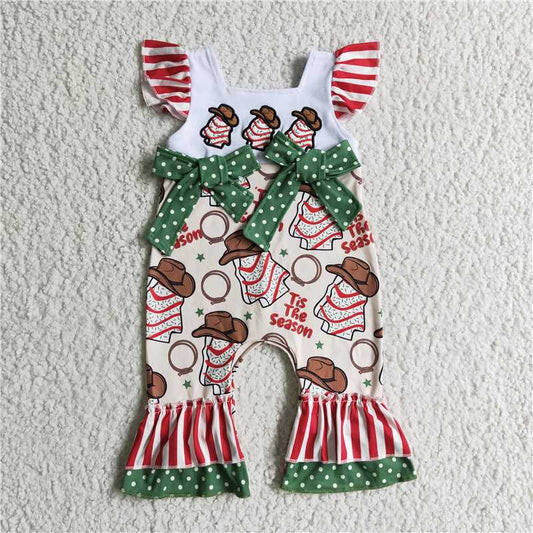 SR0100 Girls' Tis The Season Fly Sleeve Bodysuit