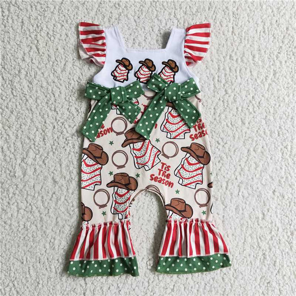 SR0100 Girls' Tis The Season Fly Sleeve Bodysuit