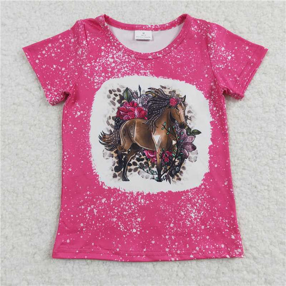 GT0122Girl's rose short sleeve blouse