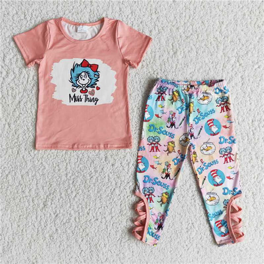 RTS kids clothes cute girl pink bell pants 2pcs sets toddler girl clothes baby clothing sets