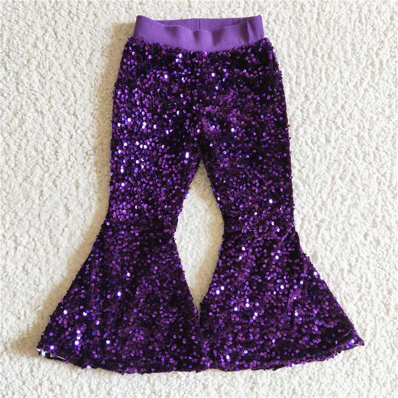 P0032 Purple Sequined Trousers