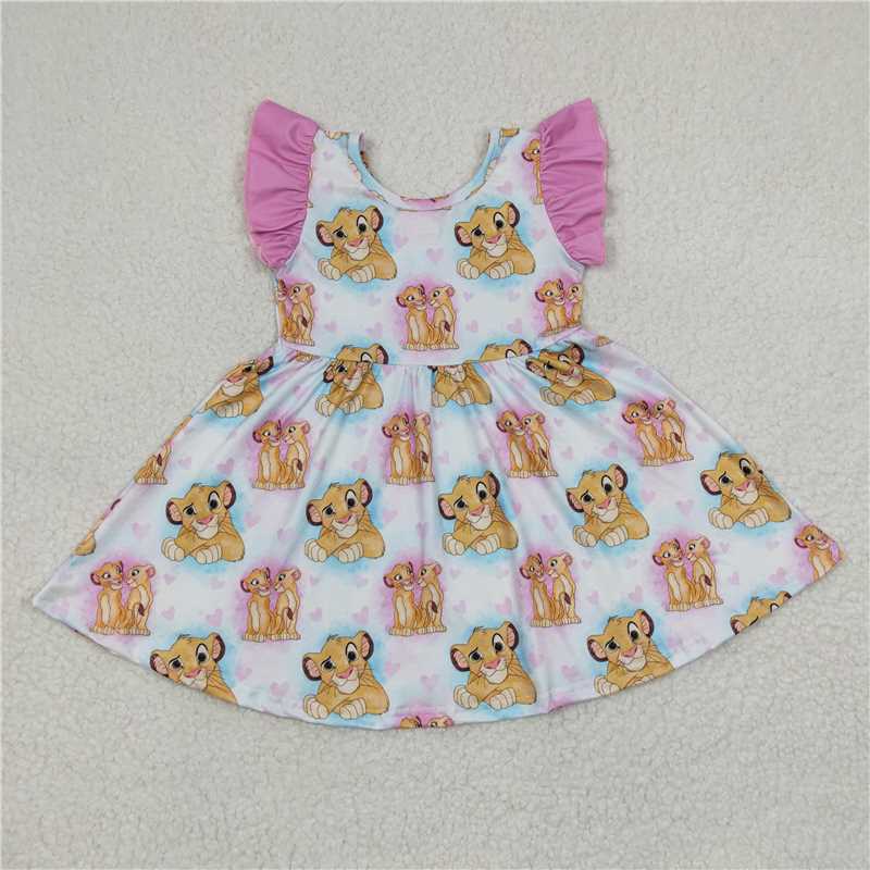 GSD0220Girl Lion King Simba Flying Sleeve dress