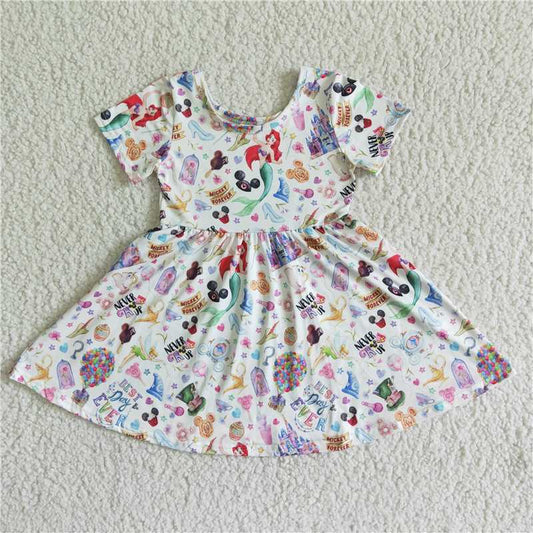 GSD0050 New Anime Movie Character Print Dress