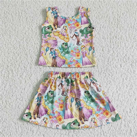 GSD0040Girl Frog Prince Princess Vest Skirt suit