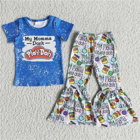 new design infant girl's cute my mama short sleeve bells outfit kids clothing child boutique baby kids clothes