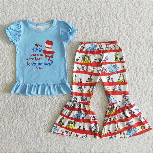 RTS kids clothes cute girl western bell pants sets toddler girl clothes baby clothing sets