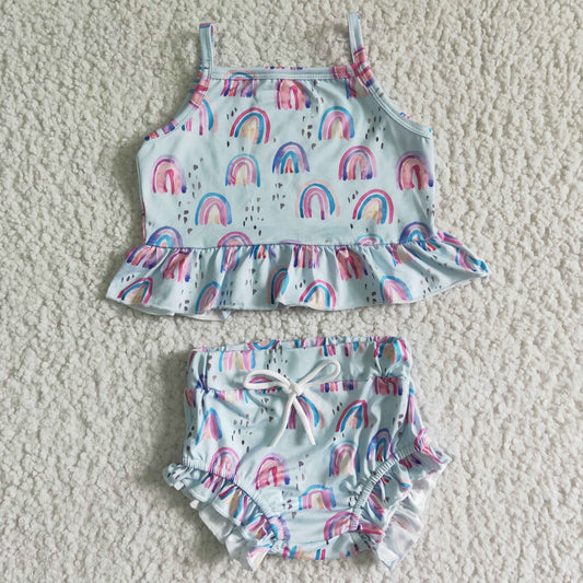 GBO0033 Rainbow-print camisole top with shorts