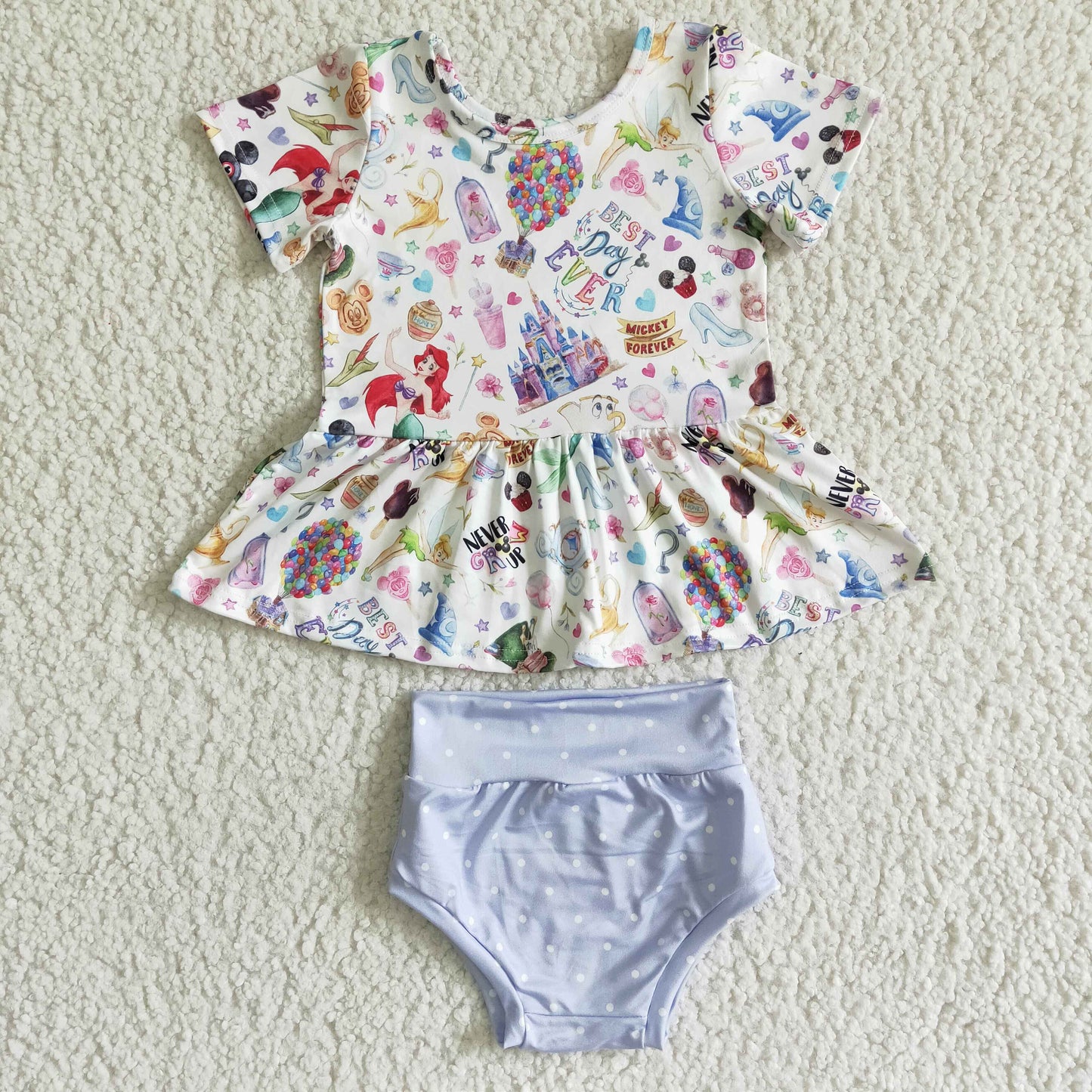 GBO0026 New Anime Movie Character Print White Top With Shorts