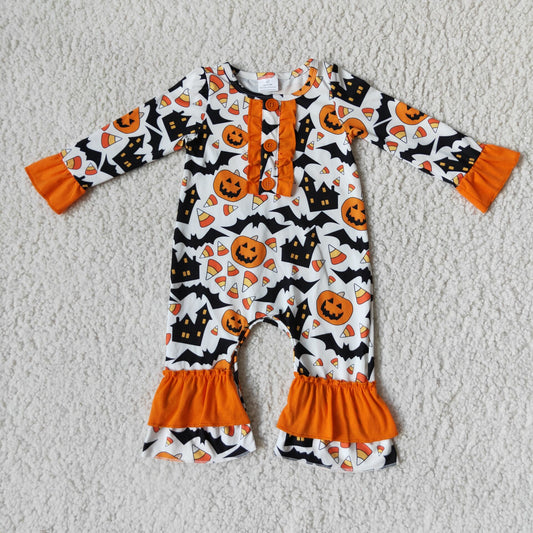 newest no MOQ toddler clothes lovely baby girls kids clothes cartoon rts halloween romper