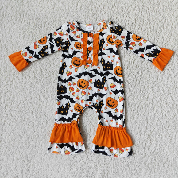 newest no MOQ toddler clothes lovely baby girls kids clothes cartoon rts halloween romper