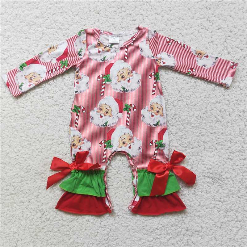 girls clothing sets wholesale RTS no MOQ toddler clothes kids clothing baby clothes girls kids clothes Christmas santa romper