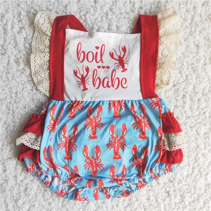 C15-27  lobster print romper