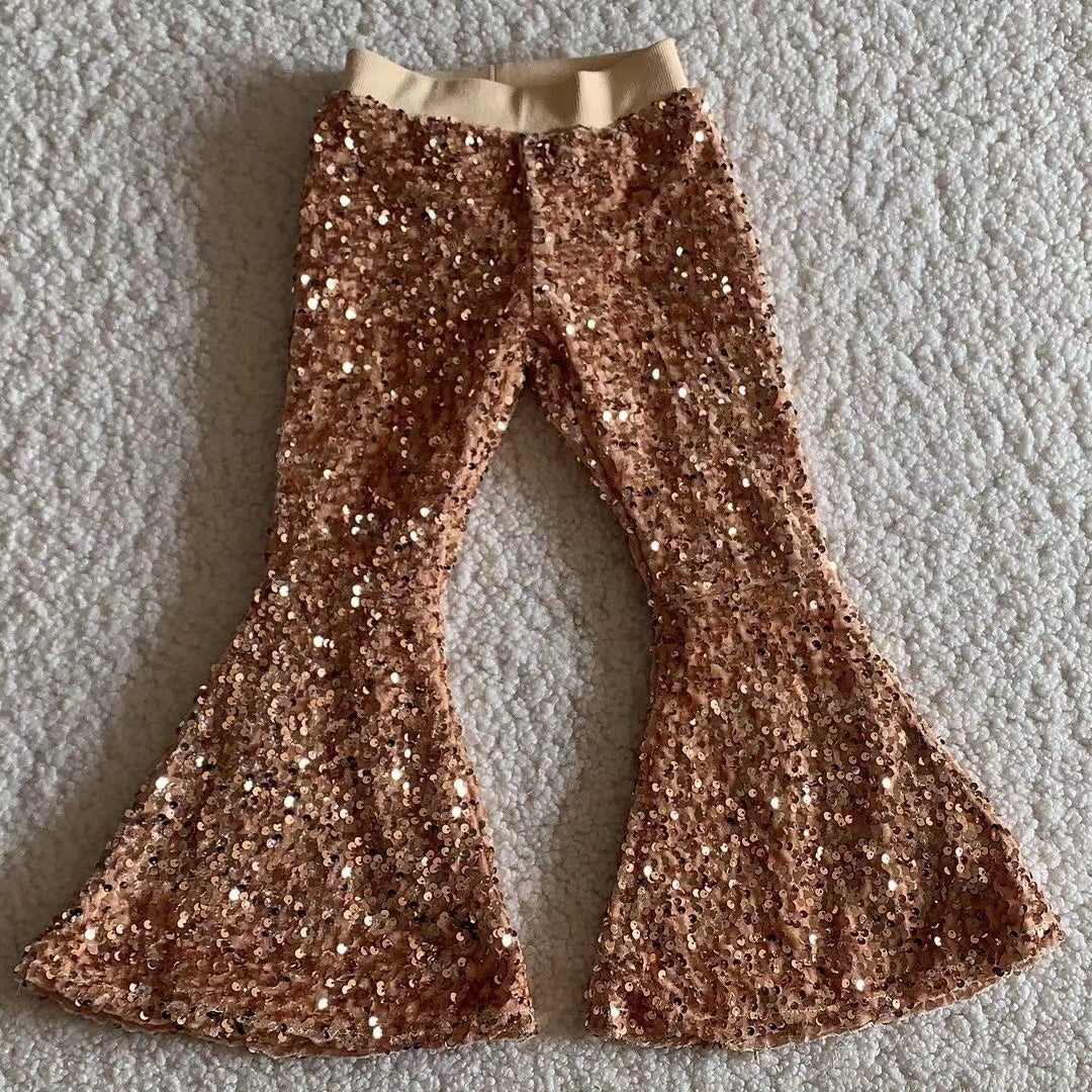 B13-24 Gold Sequin Trousers