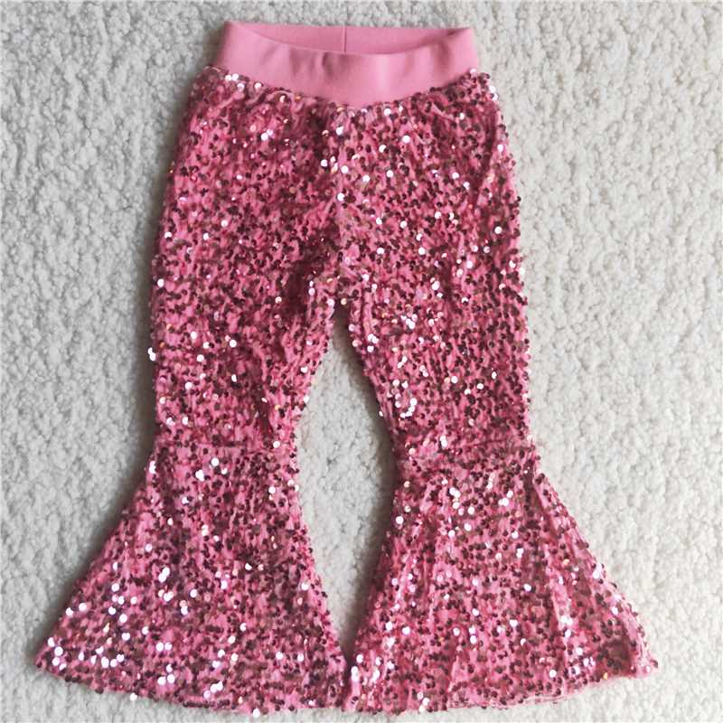 D5-27 Rose red Sequined Trousers