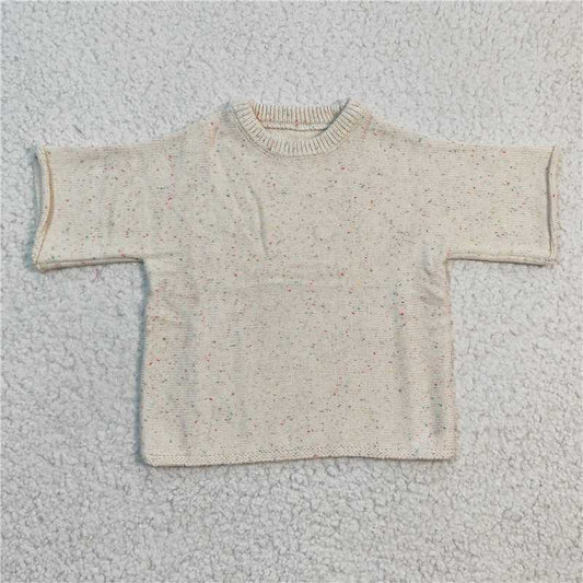 GT0144 Beige short-sleeved sweater