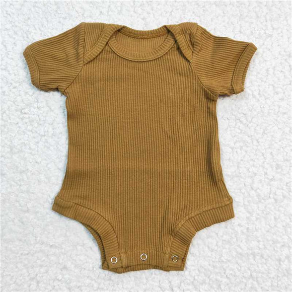 SR0207 Yellow (beige, gray, dark gray) ribbed short-sleeved bodysuit