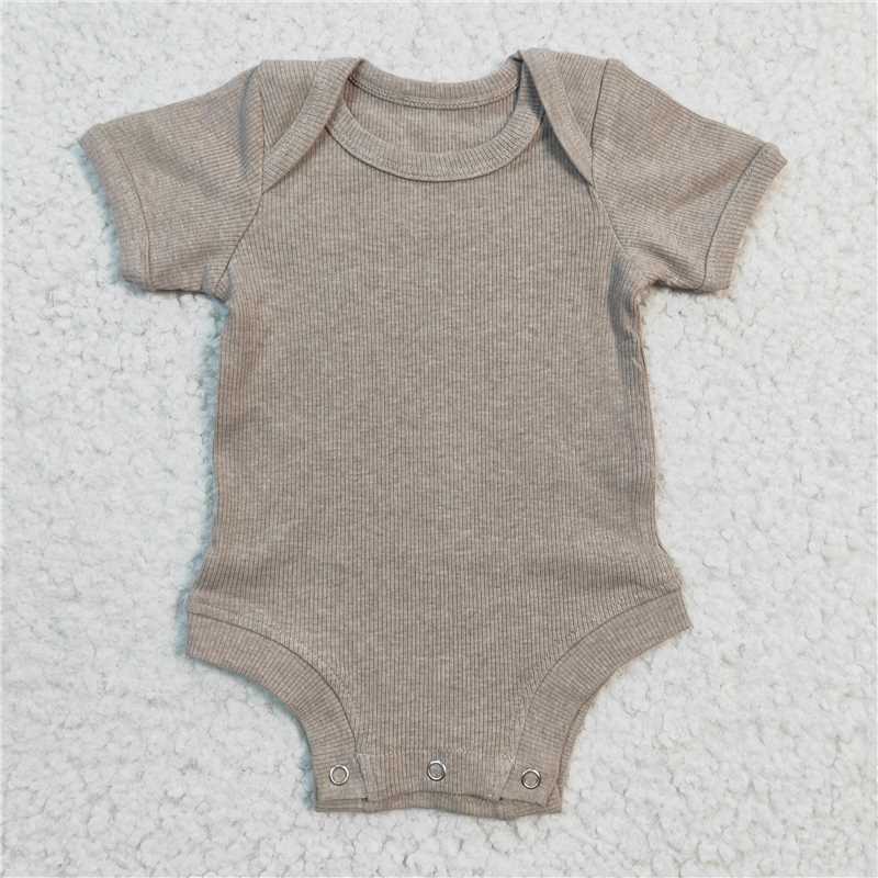 SR0207 Yellow (beige, gray, dark gray) ribbed short-sleeved bodysuit