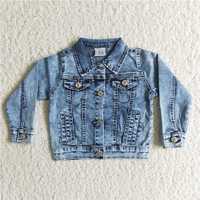 6 A5-14   blue and white denim jacket