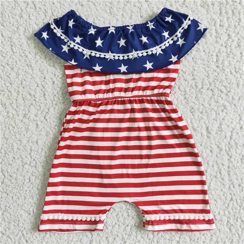 A4-5-2 Stars Red and White Stripe Bodysuit