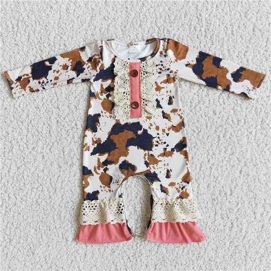 6 A16-5 girls' ink wash long sleeve bodysuit