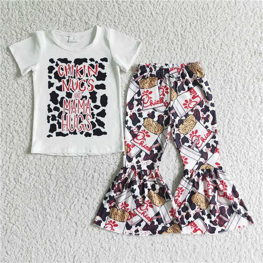 GSPO0074Summer new girl chick fil a short sleeve trousers fashion cute set wholesale price