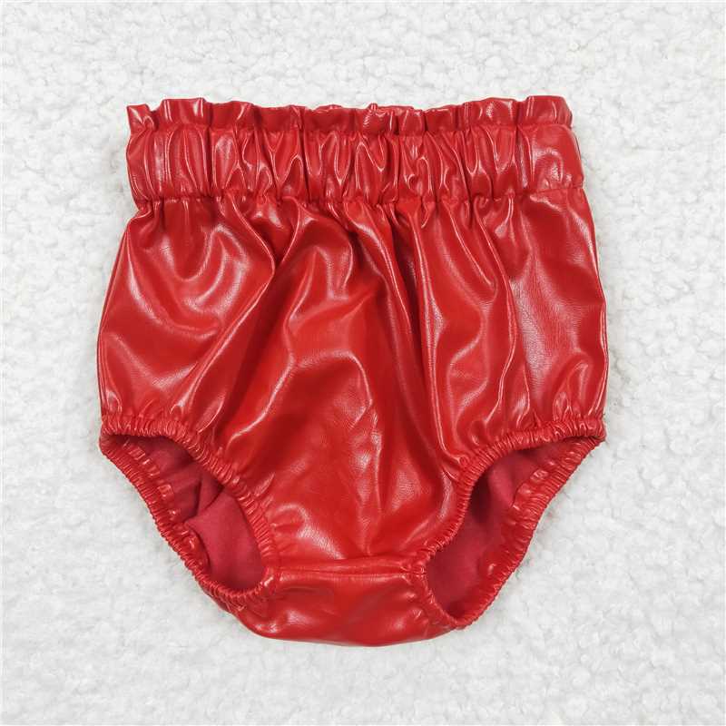 SS0051Bright leather briefs bright red