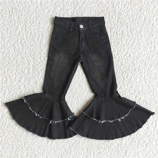 E5-26Black double lace jeans