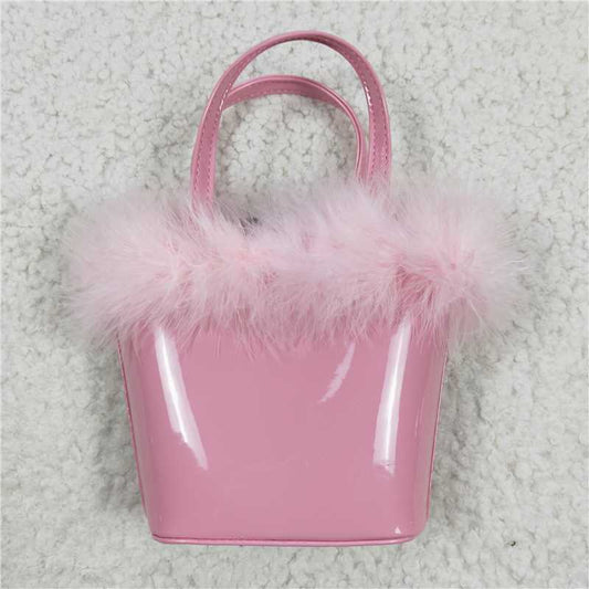 BA0028 Fluffy handbag pink