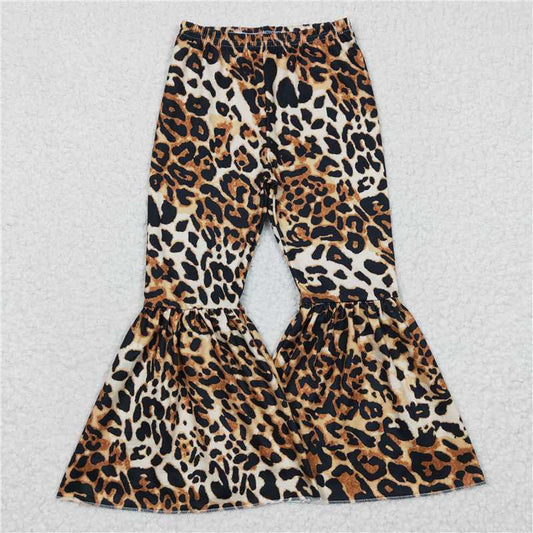 P0042Summer new girl leopard print milk silk boutique wholesale price pants