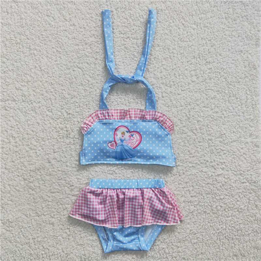 S0059Cartoon blue swimsuit set