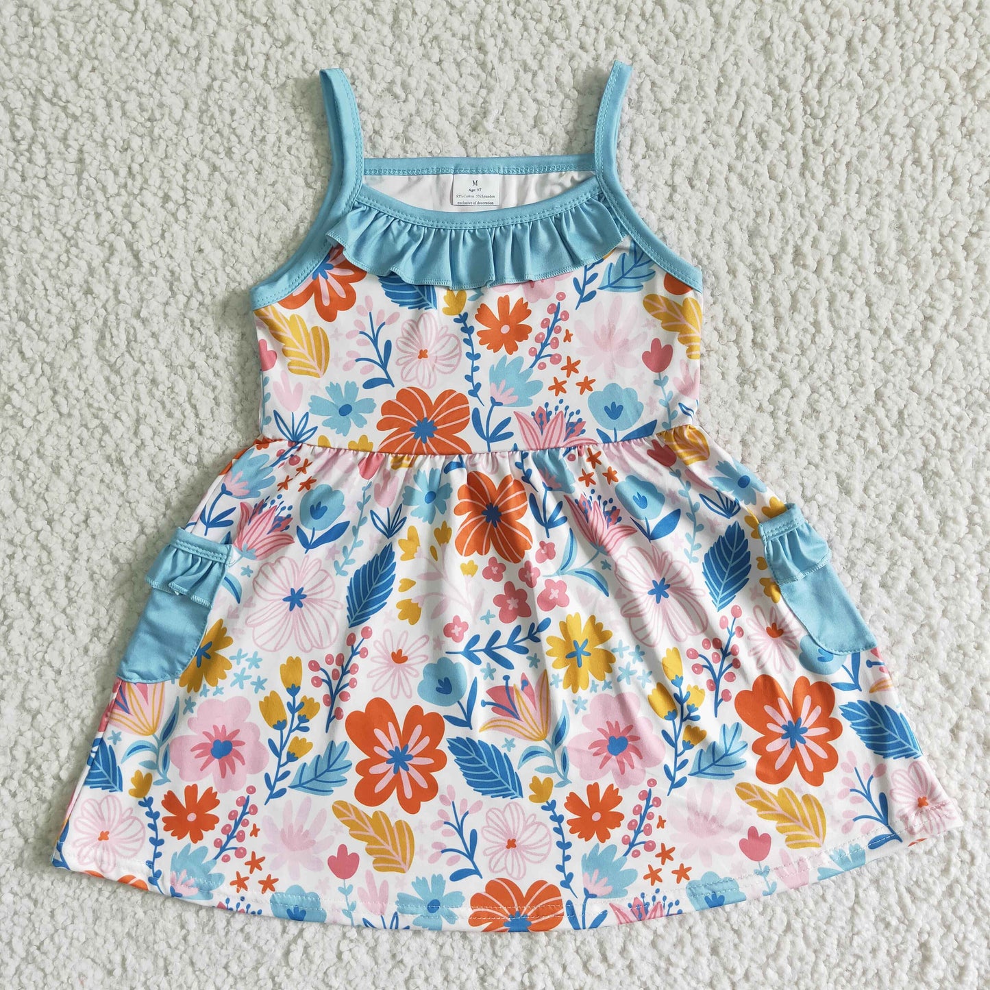 GSD0077    Floral Print Pocket Slip Dress