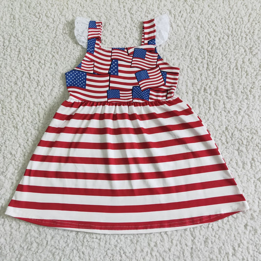 GSD0042 summer new girls independence day holiday dress