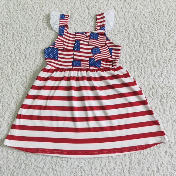 GSD0042 summer new girls independence day holiday dress