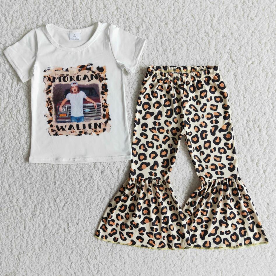 2023 New Arrival Morgan wallen white T-shirt wholesale RTS no MOQ toddler clothes kids clothing new born baby clothes girls