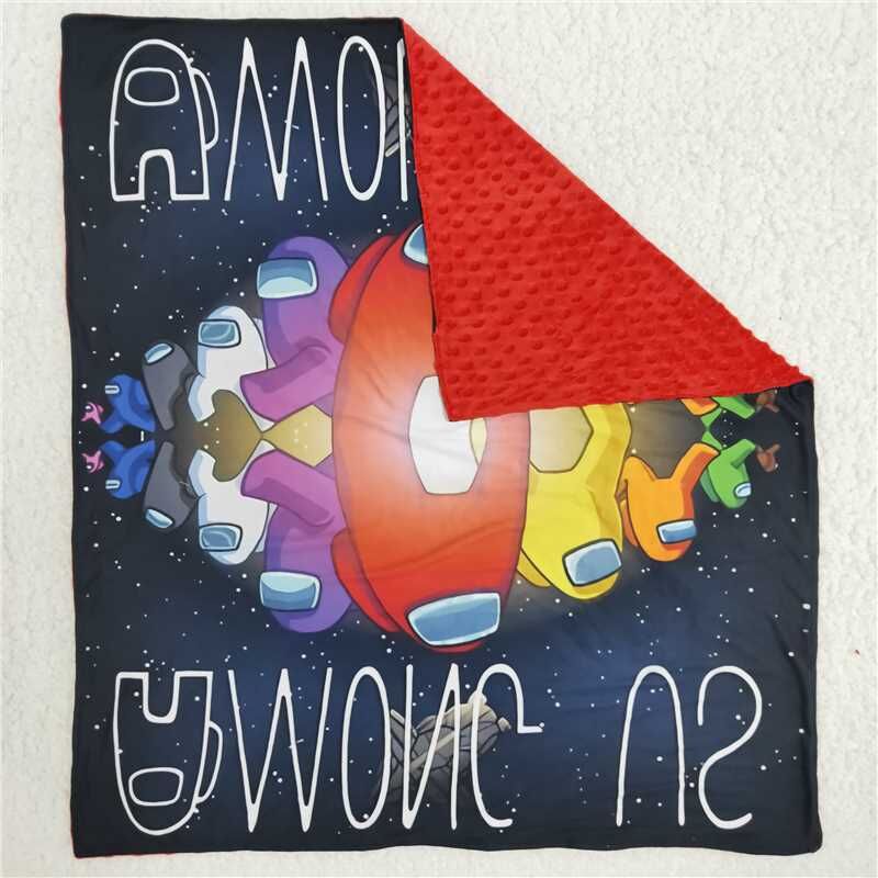 new arrived no MOQ cartoon print cute baby blankets lovely soft blanket toddler kids blanket