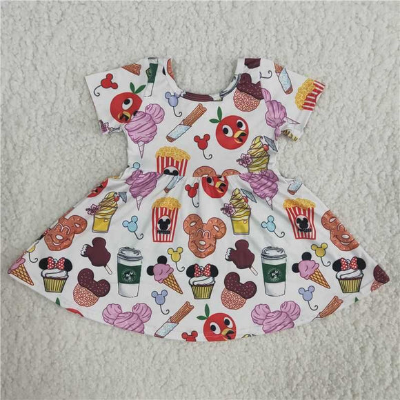 new arrive boutiques summer dress cute baby girl short sleeve twirl dresses kids boutique clothing children's clothes