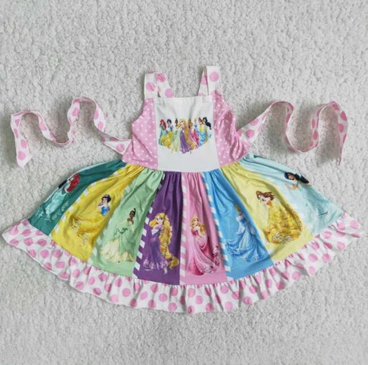 popular new arrive boutiques summer lovely baby girl short sleeve twirl dresses cute kids boutique clothing