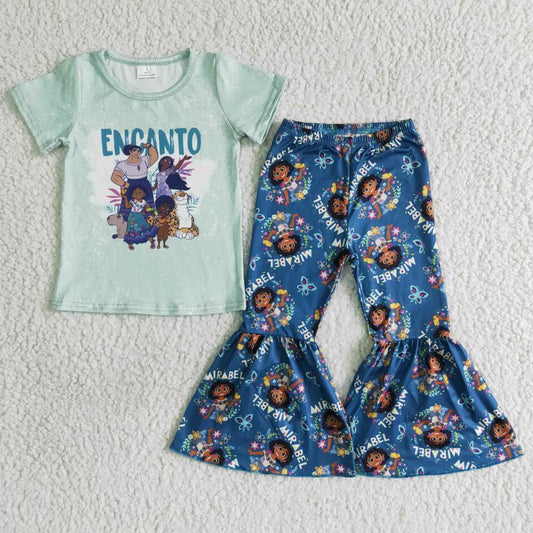 B16-28 Baby Girls Summer Cartoon Outfit