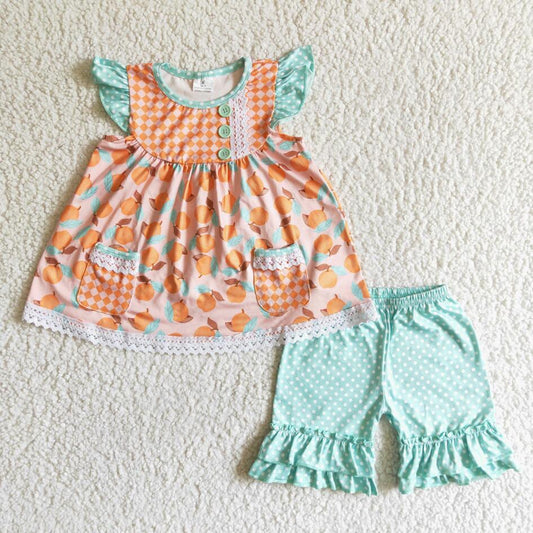 C2-13 VINTAGE PEACH APPLE BOUTIQUE SUMMER OUTFIT