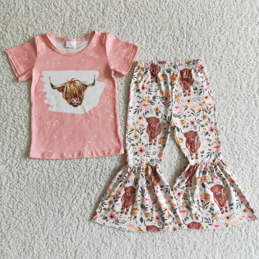 GSPO0030 Western Heifer Pink Floral Outfit