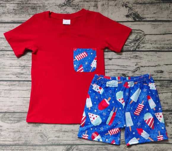 BSSO0025 4th of July boys outfits